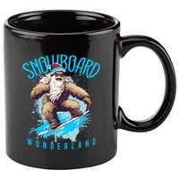 Sasquatch Snowboard Wonderland Christmas Bigfoot 11oz C Handle Ceramic Mug