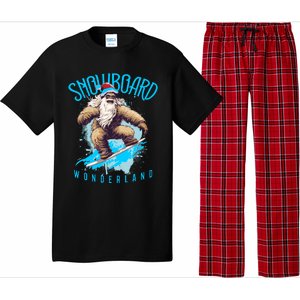 Sasquatch Snowboard Wonderland Christmas Bigfoot Pajama Set