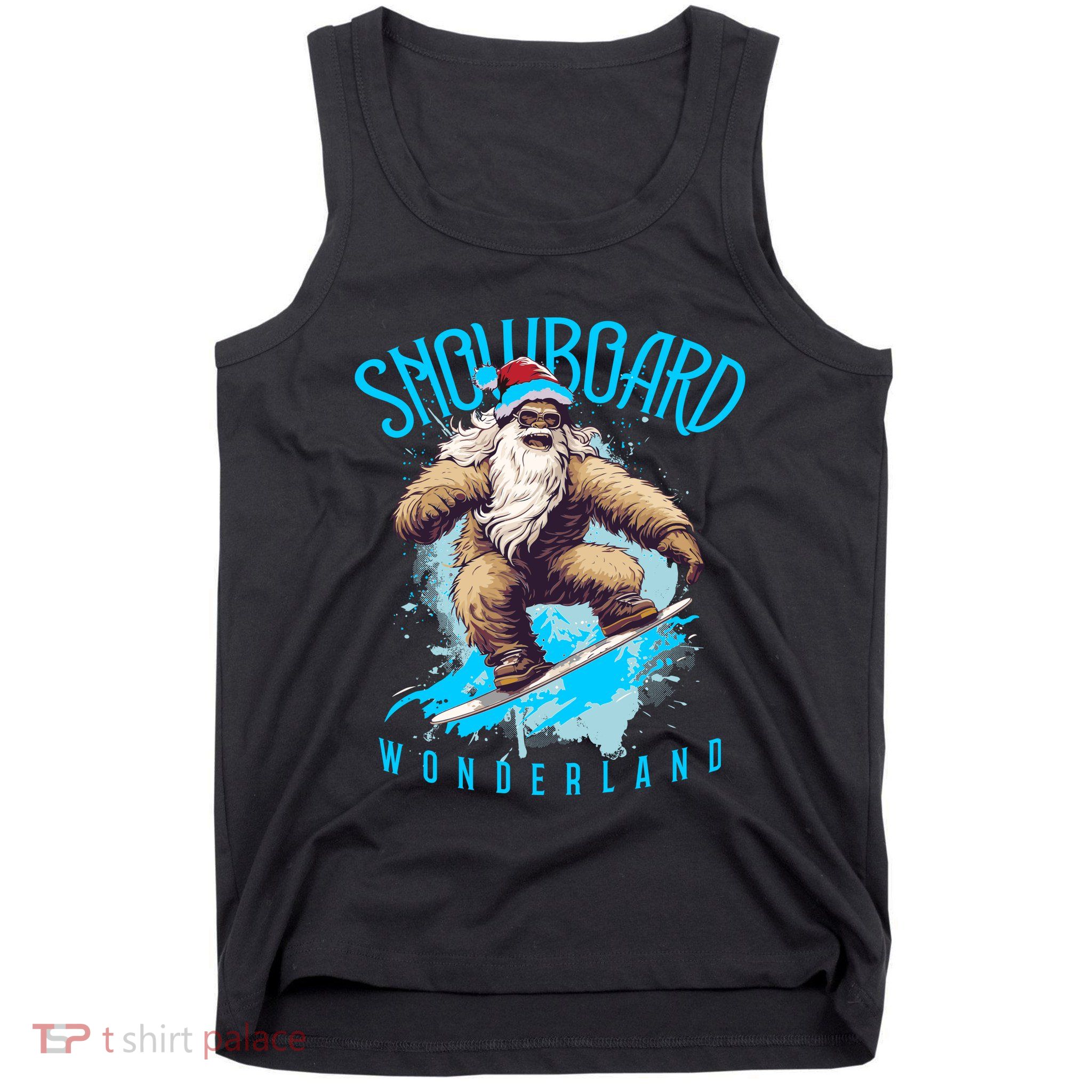 Sasquatch Snowboard Wonderland Christmas Bigfoot Tank Top