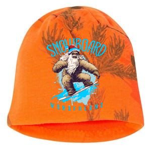 Sasquatch Snowboard Wonderland Christmas Bigfoot Kati - Camo Knit Beanie