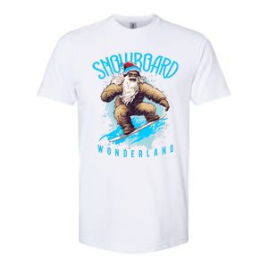 Sasquatch Snowboard Wonderland Christmas Bigfoot Softstyle® CVC T-Shirt