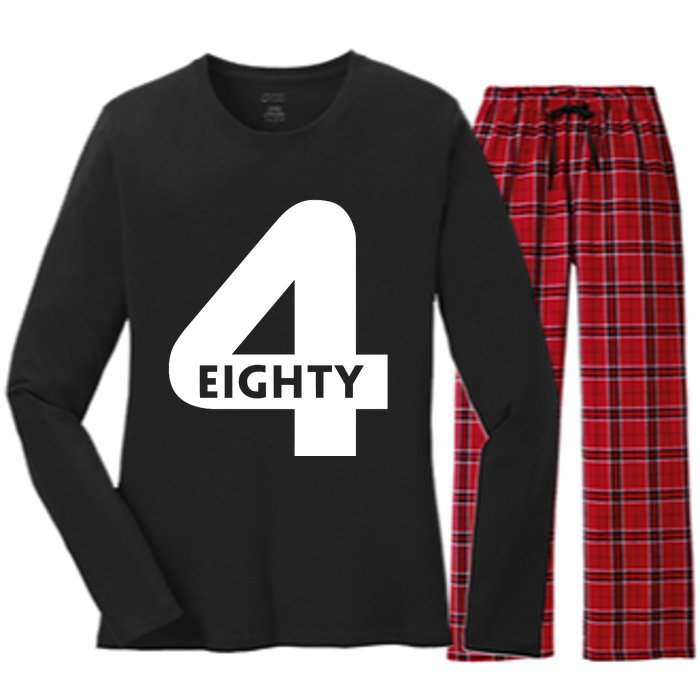 Shannon Sharpe Wearing 4 Eighty Women's Long Sleeve Flannel Pajama Set 