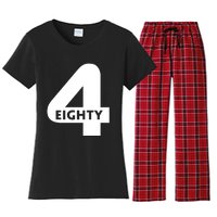 Shannon Sharpe Wearing 4 Eighty Women's Flannel Pajama Set