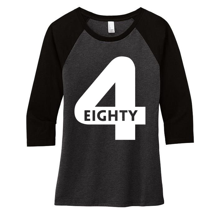 Shannon Sharpe Wearing 4 Eighty Women's Tri-Blend 3/4-Sleeve Raglan Shirt