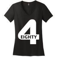 Shannon Sharpe Wearing 4 Eighty Women's V-Neck T-Shirt