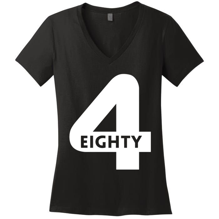 Shannon Sharpe Wearing 4 Eighty Women's V-Neck T-Shirt