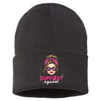 Support Squad Women Sunglasses Breast Cancer Awareness Sustainable Knit Beanie