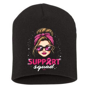 Support Squad Women Sunglasses Breast Cancer Awareness Short Acrylic Beanie