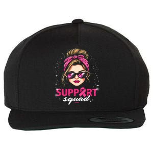 Support Squad Women Sunglasses Breast Cancer Awareness Wool Snapback Cap