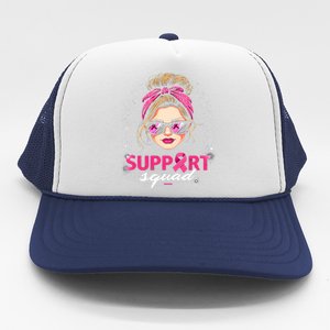 Support Squad Women Sunglasses Breast Cancer Awareness Trucker Hat