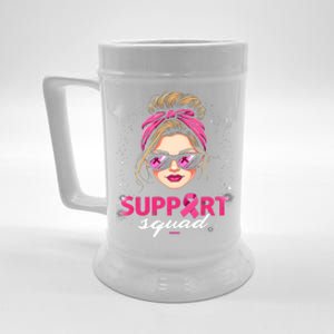 Support Squad Women Sunglasses Breast Cancer Awareness Beer Stein