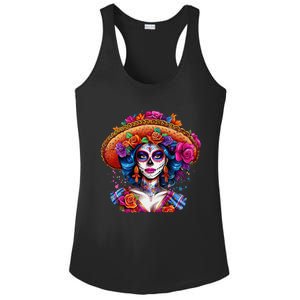 Sugar Skull Women De Los Muertos La Catrina Day Of The Dead Ladies PosiCharge Competitor Racerback Tank