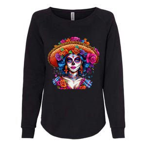 Sugar Skull Women De Los Muertos La Catrina Day Of The Dead Womens California Wash Sweatshirt