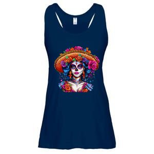 Sugar Skull Women De Los Muertos La Catrina Day Of The Dead Ladies Essential Flowy Tank