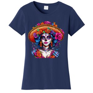 Sugar Skull Women De Los Muertos La Catrina Day Of The Dead Women's T-Shirt