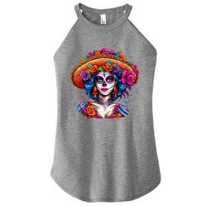 Sugar Skull Women De Los Muertos La Catrina Day Of The Dead Women's Perfect Tri Rocker Tank