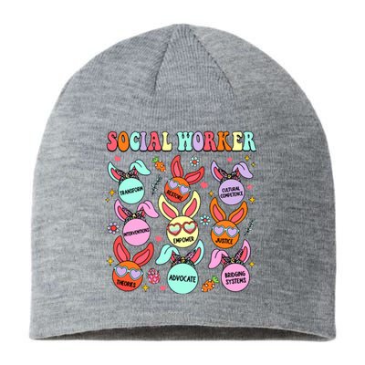 School Social Worker Funny Easter Sustainable Beanie