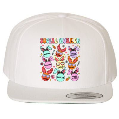 School Social Worker Funny Easter Wool Snapback Cap