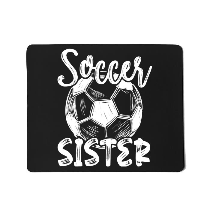 Soccer Sister Wo Family Matching Team Player Soccer Ball Mousepad