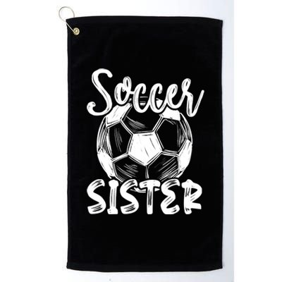 Soccer Sister Wo Family Matching Team Player Soccer Ball Platinum Collection Golf Towel