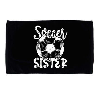 Soccer Sister Wo Family Matching Team Player Soccer Ball Microfiber Hand Towel