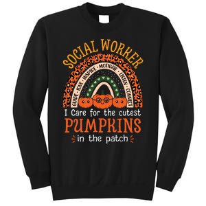 School Social Worker Rainbow Halloween School Worker Sweatshirt