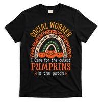 School Social Worker Rainbow Halloween School Worker T-Shirt