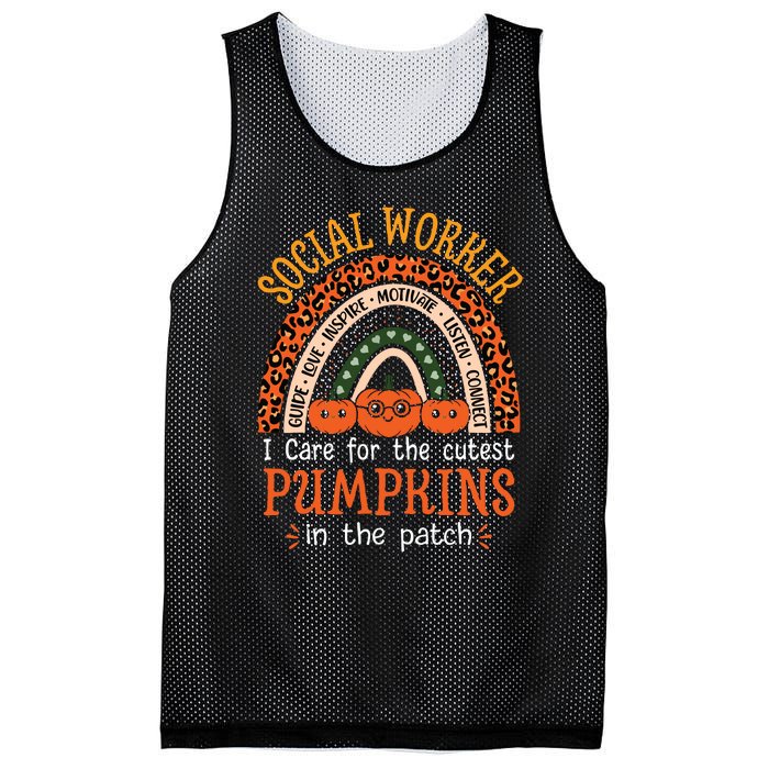 School Social Worker Rainbow Halloween School Worker Mesh Reversible Basketball Jersey Tank