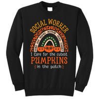 School Social Worker Rainbow Halloween School Worker Tall Sweatshirt