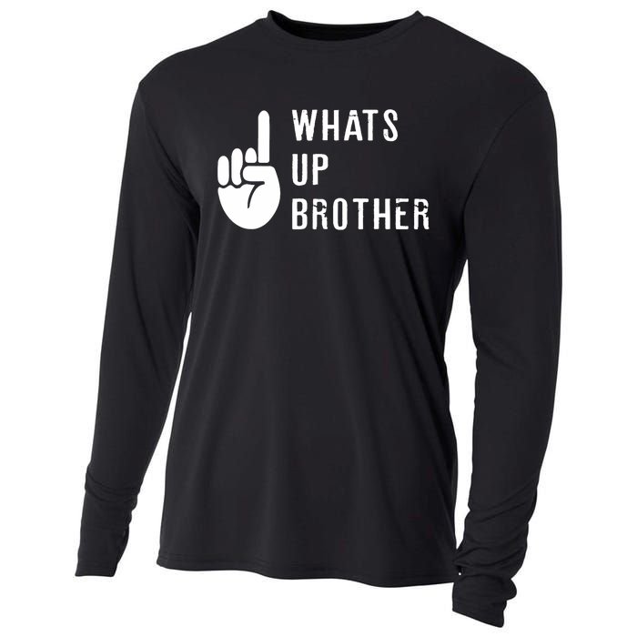 Sketch Streamer Whats Up Brother Cooling Performance Long Sleeve Crew