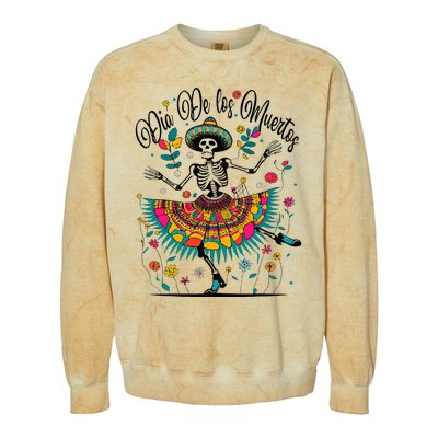 Sugar Skull Wo Day of the Dead Dia de los Muertos  Colorblast Crewneck Sweatshirt