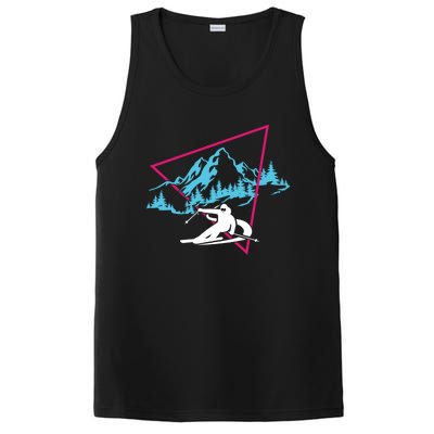 Skier Skiing Winter Sport Ski Skiers Ski Lover Great Gift PosiCharge Competitor Tank