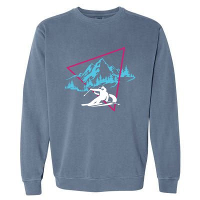 Skier Skiing Winter Sport Ski Skiers Ski Lover Great Gift Garment-Dyed Sweatshirt