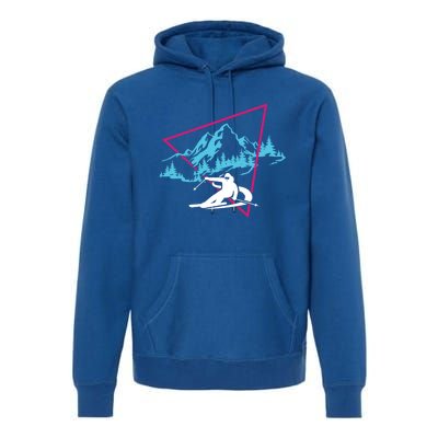 Skier Skiing Winter Sport Ski Skiers Ski Lover Great Gift Premium Hoodie