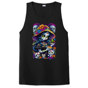 Sugar Skull Women De Los Muertos La Catrina Day Of The Dead PosiCharge Competitor Tank