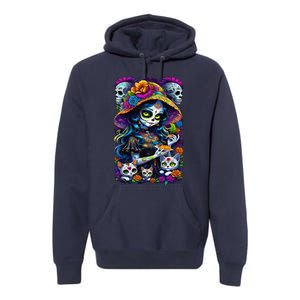 Sugar Skull Women De Los Muertos La Catrina Day Of The Dead Premium Hoodie