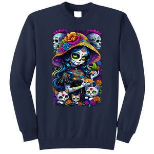 Sugar Skull Women De Los Muertos La Catrina Day Of The Dead Tall Sweatshirt