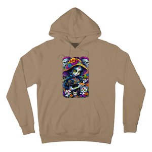 Sugar Skull Women De Los Muertos La Catrina Day Of The Dead Hoodie