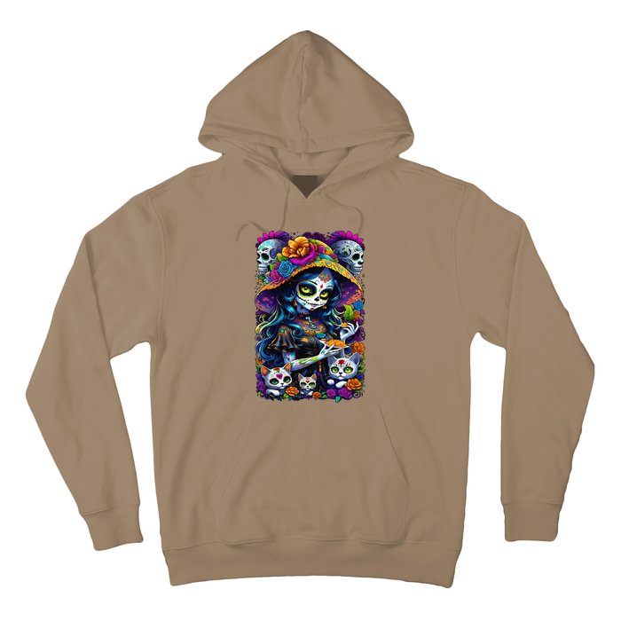 Sugar Skull Women De Los Muertos La Catrina Day Of The Dead Hoodie