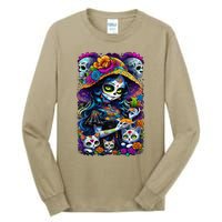 Sugar Skull Women De Los Muertos La Catrina Day Of The Dead Tall Long Sleeve T-Shirt