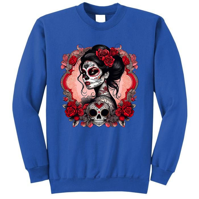 Sugar Skull Women De Los Muertos La Catrina Day Of The Dead Sweatshirt