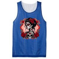 Sugar Skull Women De Los Muertos La Catrina Day Of The Dead Mesh Reversible Basketball Jersey Tank