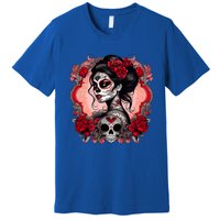 Sugar Skull Women De Los Muertos La Catrina Day Of The Dead Premium T-Shirt