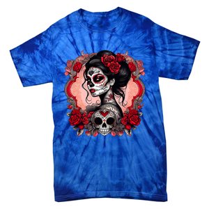 Sugar Skull Women De Los Muertos La Catrina Day Of The Dead Tie-Dye T-Shirt