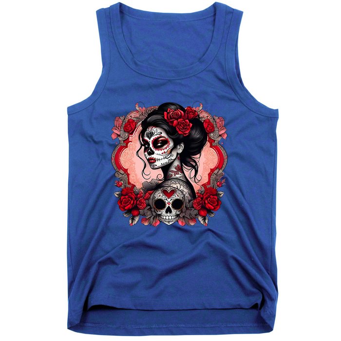 Sugar Skull Women De Los Muertos La Catrina Day Of The Dead Tank Top