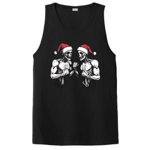 Santa Skeleton Wrestling Wrestler Halloween Christmas Xmas PosiCharge Competitor Tank