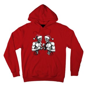 Santa Skeleton Wrestling Wrestler Halloween Christmas Xmas Hoodie