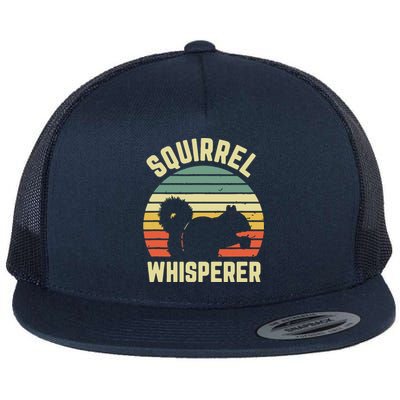 Squirrel Squirrel Whisperer Lover Retro Flat Bill Trucker Hat