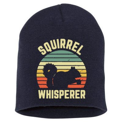 Squirrel Squirrel Whisperer Lover Retro Short Acrylic Beanie