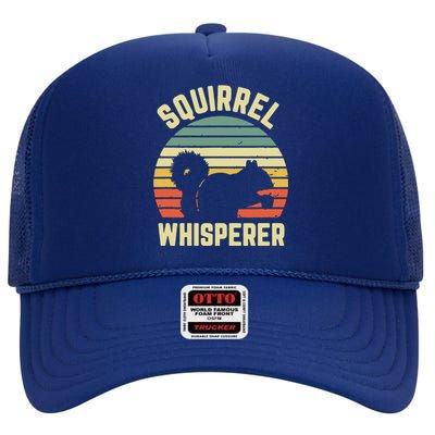 Squirrel Squirrel Whisperer Lover Retro High Crown Mesh Back Trucker Hat